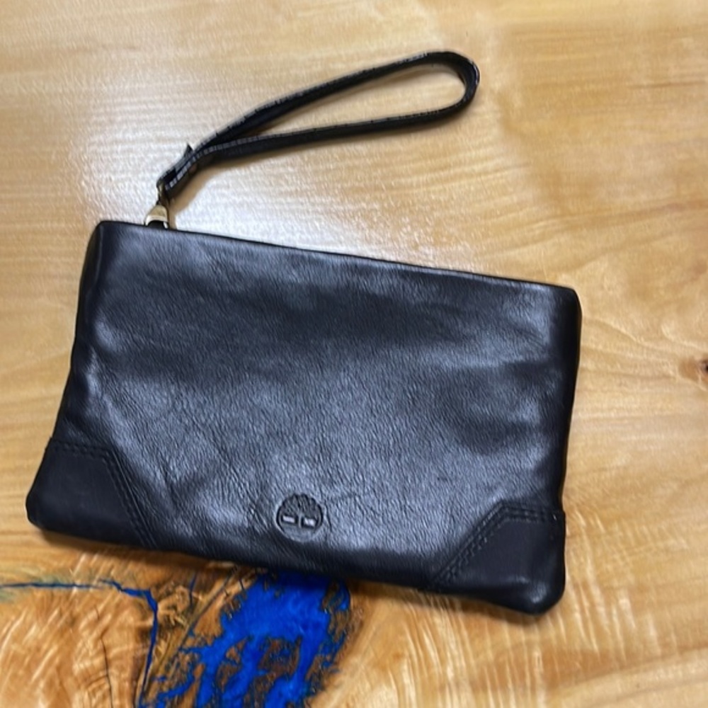 BLACK LEATHER TIMBERLAND WRISTLET